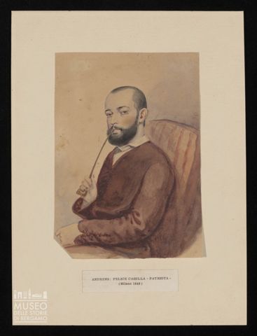 Ritratto, Felice Casella a Milano nel 1848
