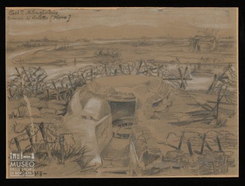 Paesaggio, Postazione Mitragliatrice, trincee di Saletto