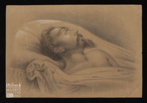 Ritratto, Luciano Manara sul letto di morte