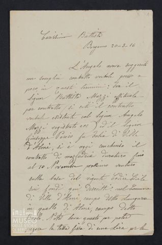 Luigia Blondel a Giovanni Battista Mazzi