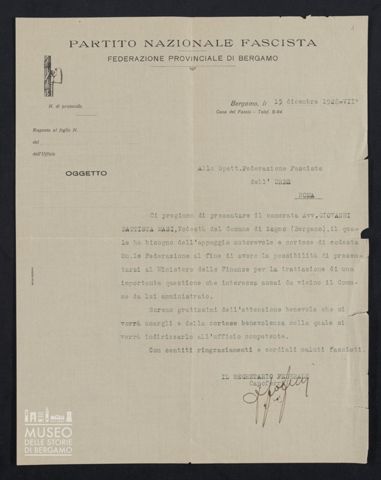 Lettera di presentazione