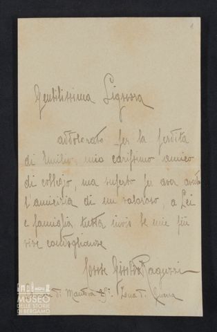 Giulio Raguzzi ad Angiolina Parigi