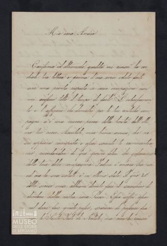 Maria Belli ad un'amica