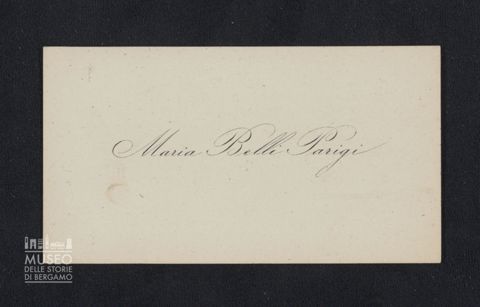 Biglietto da visita di Maria Belli Parigi