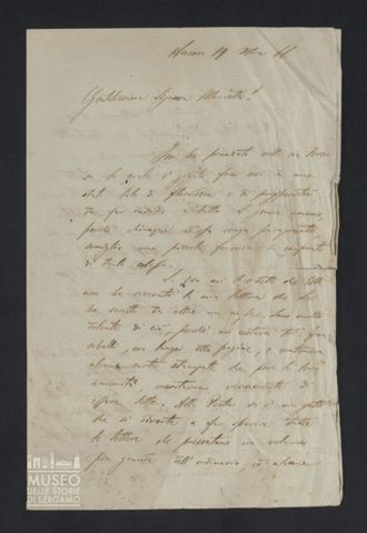 Girolamo Pezzoli a Maria Belli