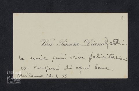 Biglietto da visita di Vera Pescara Diano Fabbri