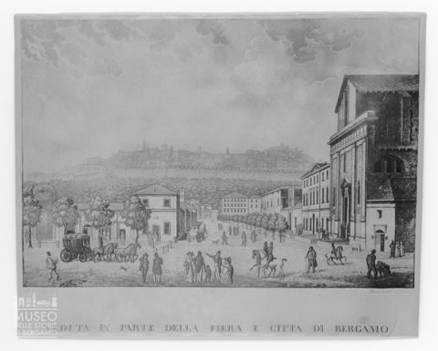 Veduta della Fiera e della città di Bergamo