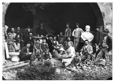Ritratto di gruppo di artisti e artigiani