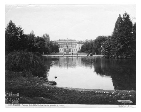 Veduta dei giardini e della Villa Reale a Milano
