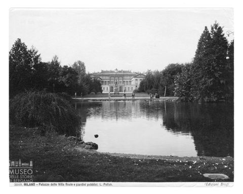Veduta dei giardini e della Villa Reale a Milano