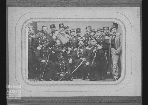 Carte de visite gruppo di militari
