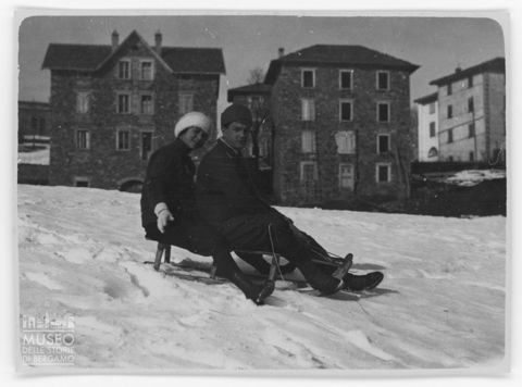 Elena e Luigi Michele Giovanelli de Noris sulla neve
