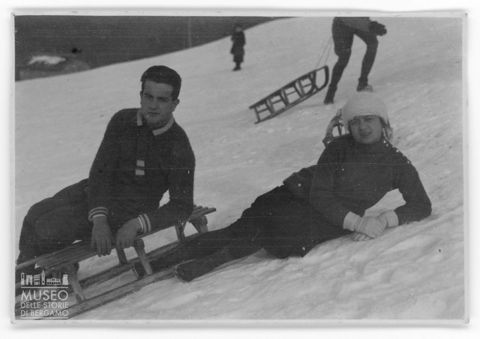 Elena e Luigi Michele Giovanelli de Noris sulla neve