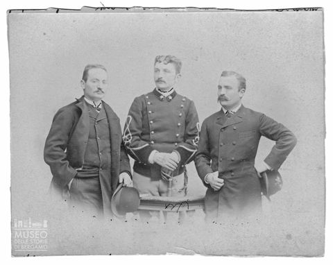 Ritratto di Aristide e Alfredo Isacchi e altro uomo