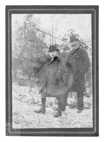 Ritratto di bambino e uomo anziano