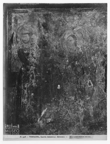 Dipinto murale raffigurante due santi