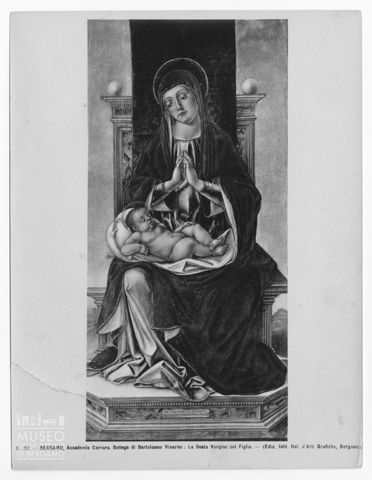 Madonna in trono col Bambino (Polittico di Scanzo) di Bartolomeo Vivarini