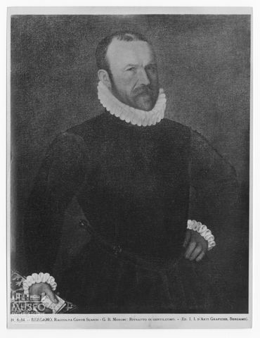 Dipinto con ritratto d'uomo