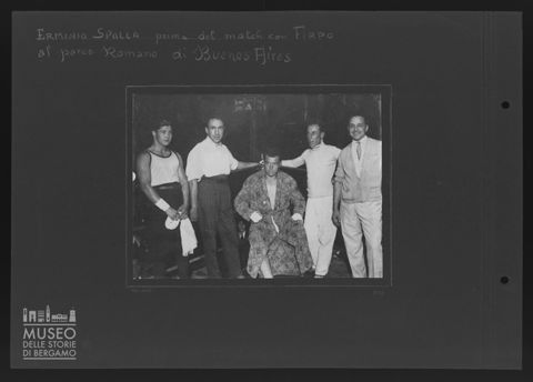 Erminio Spalla prima di un incontro
