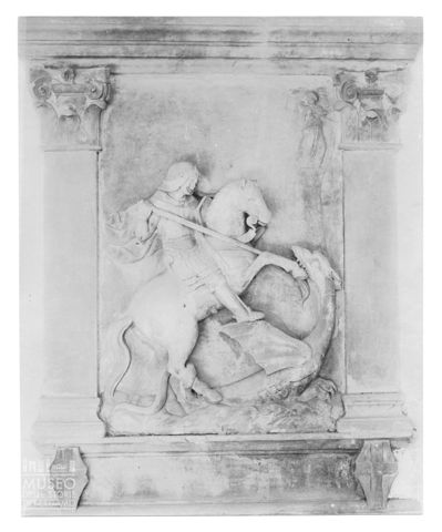 Bassorilievo raffigurante San Giorgio e il Drago