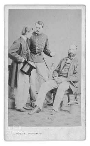Ritratto di tre giovani uomini