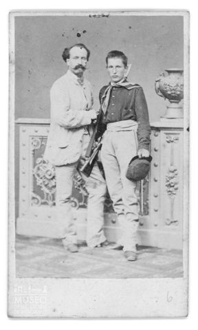 Ritratto di Palmiro Peroni con il figlio Giuseppe