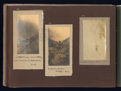 Ritratti di Alpini e veduta di montagne