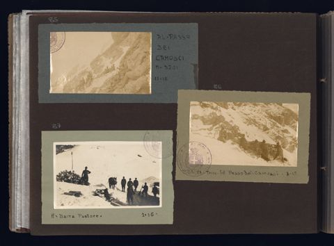 Alpini ritratti in montagna nelle zone di guerra