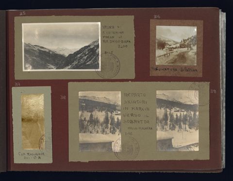 Vedute di montagna e ritratto di un Alpino