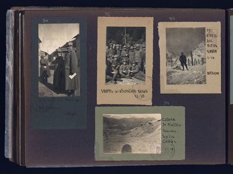 Ritratti di Alpini, visita del Re ai volontari Alpini durante gli anni della Prima guerra mondiale e vedute di montagna