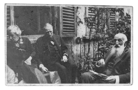 Ritratto di Guido e Angiola Sylva insieme all'amico Giovanni Cora