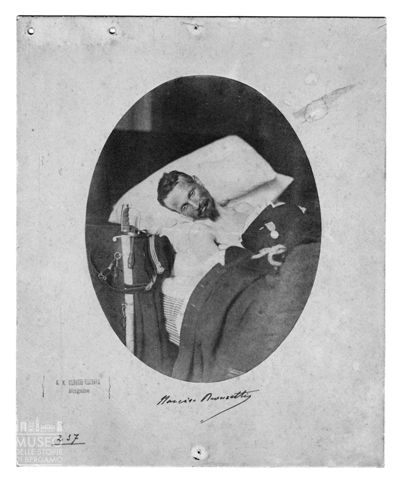 Ritratto di Narciso Bronzetti sul letto di morte