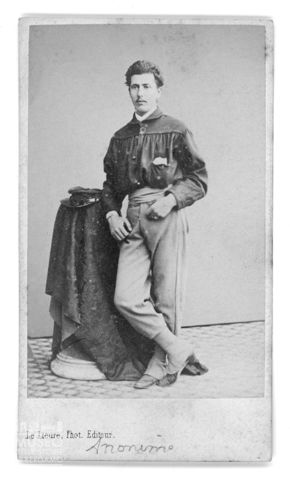 Ritratto di un uomo in uniforme da garibaldino