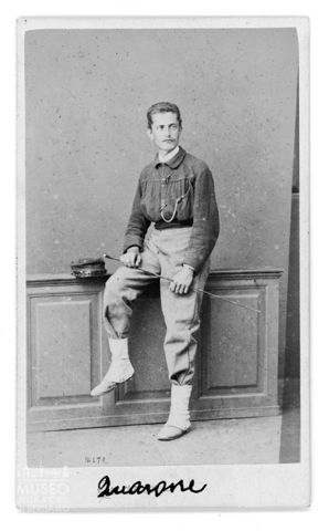 Ritratto di Luigi Quarone in uniforme da garibaldino
