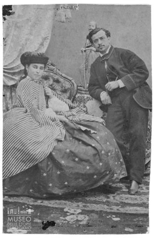 Ritratto di Stefano Canzio e Teresita Garibaldi