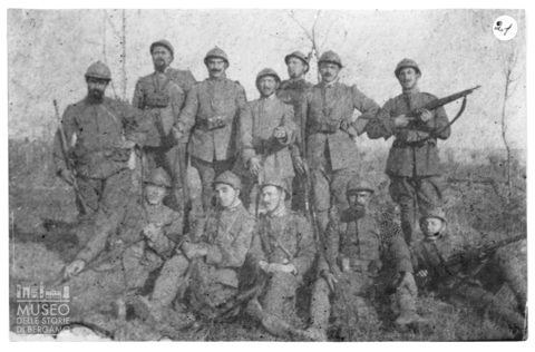 Ritratto di un gruppo di soldati