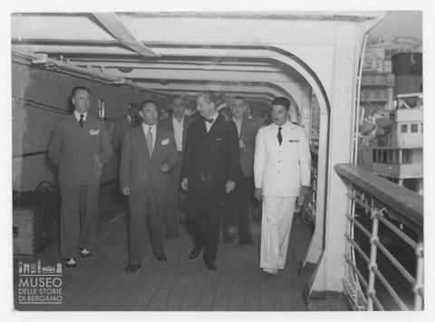 Nicola Salerno in visita sul Conte Grande