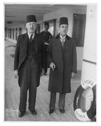 Ritratto dell' Emiro Shekib Arslam con il suo segretario