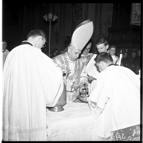 Celebrazione della Messa di Pasqua nella Basilica di Santa Maria Maggiore di Bergamo