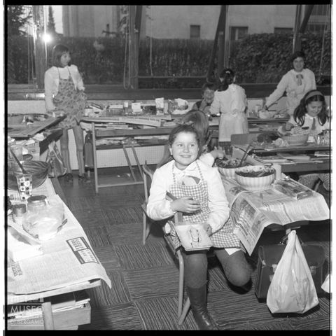 Lezioni di cucina in una scuola