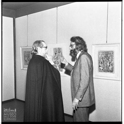 Inaugurazione di una mostra di Ivan Tumiatti alla Galleria Bergamo