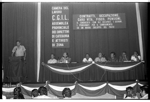 Luciano Lama all'Associazione Provinciale della CGIL