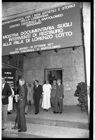 Il ministro Mario Pedini in visita alla 