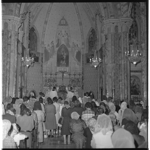 Celebrazione di una messa presso la chiesa dell'Istituto Palazzolo di Bergamo