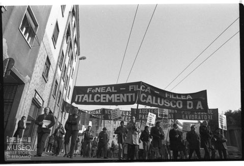 Sciopero di febbraio promosso dai sindacati a cui parteciparono la Federazione Lavoratori Costruzioni e la Federazione delle Costruzioni