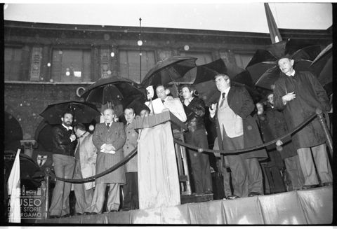 Manifestazione in piazza Vittorio Veneto per il rapimento di Aldo Moro