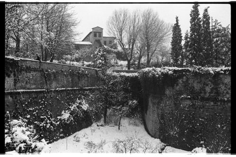 Veduta delle Mura Veneziane innevate