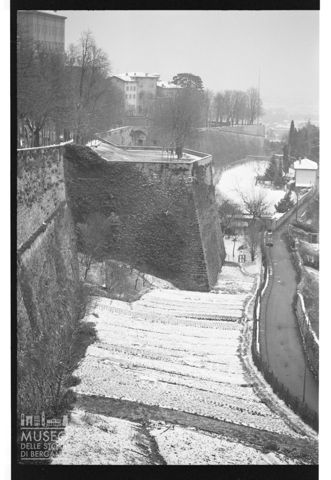 Le Mura Veneziane di Bergamo sotto la neve