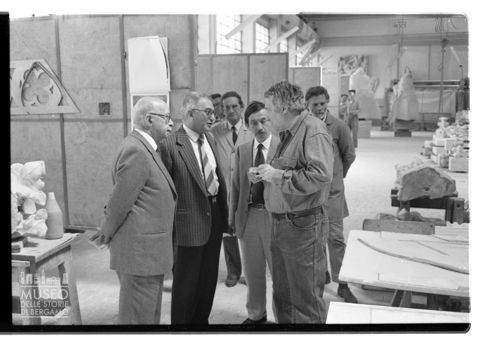 Ritratto di gruppo all'interno della Veneranda Fabbrica del Duomo di Milano