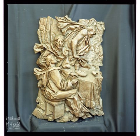 Stazione della Via Crucis di Piero Cattaneo raffigurante l'Ultima cena